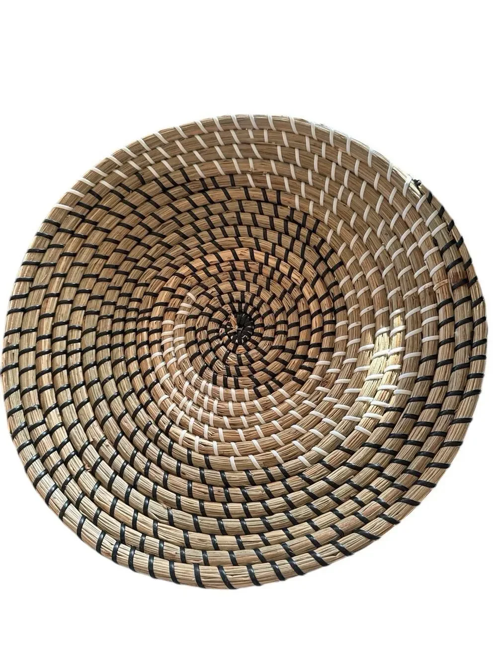 2 Ann Lee Design Rattan Woven Fruit Baskets 13.75 Inches Black Vortex 2 for 1